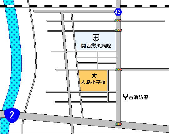 大島小学校周辺地図
