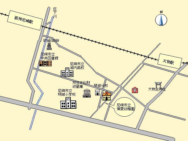 博愛幼稚園周辺地図